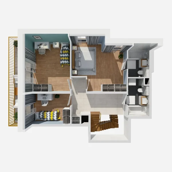Multilevel apartments 5 bedrooms 117 m² Warsaw, Poland - obrazek 6